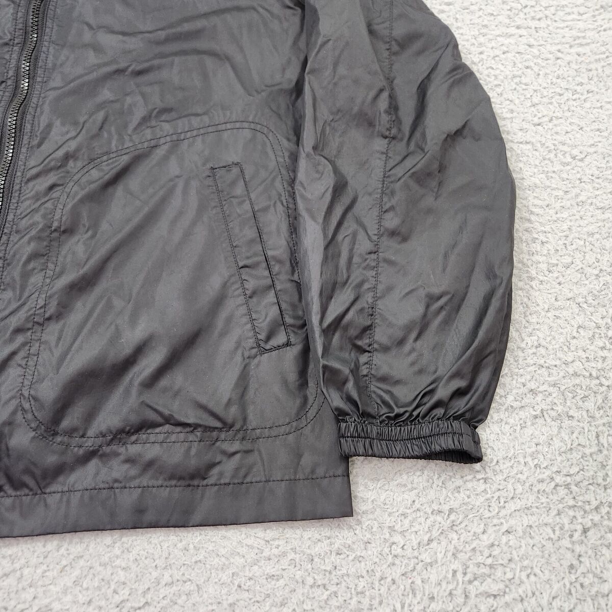 Gerry Cosby Jacket Adult Large Black Full Zip Windbreaker Gerry Cosby Jacket Adult Large Black Full Zip Windbreaker