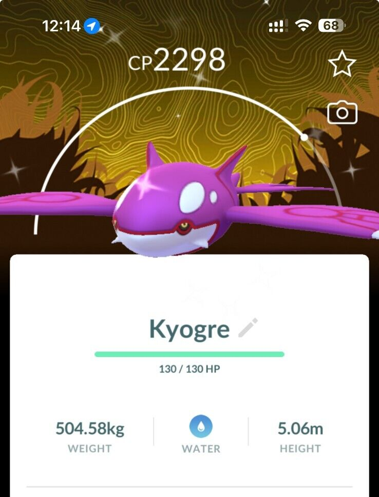 Shiny Kyogre Wild Area Global background - MlNl P T C - Read Description
