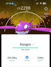 Shiny Kyogre Wild Area Global background - MlNl P T C - Read Description