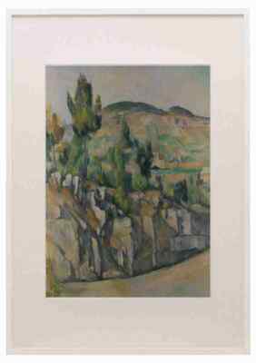 Paul Cezanne Hillside in Provence A3 A4 gerahmter Druck Bild