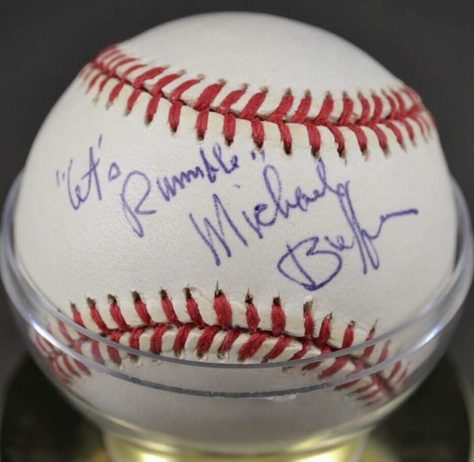 Michael Buffer WWE Announcer Let's Rumble Autographed Baseball w/JSA COA EXBB3