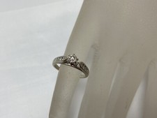 14K White Gold Diamond Engagement Ring .44 TCW Size 5.75