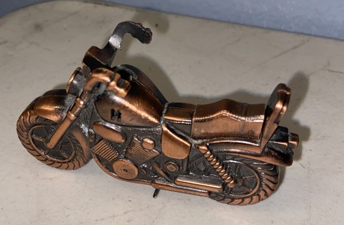 Vintage Harley Davidson Torch Motorcycle Die Cast Metal Cigar Lighter - Picture 2 of 7