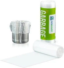 4 Gallon Small Trash Bags | Strong & Leak-Proof, Easy-Tear Perforation, Unscente