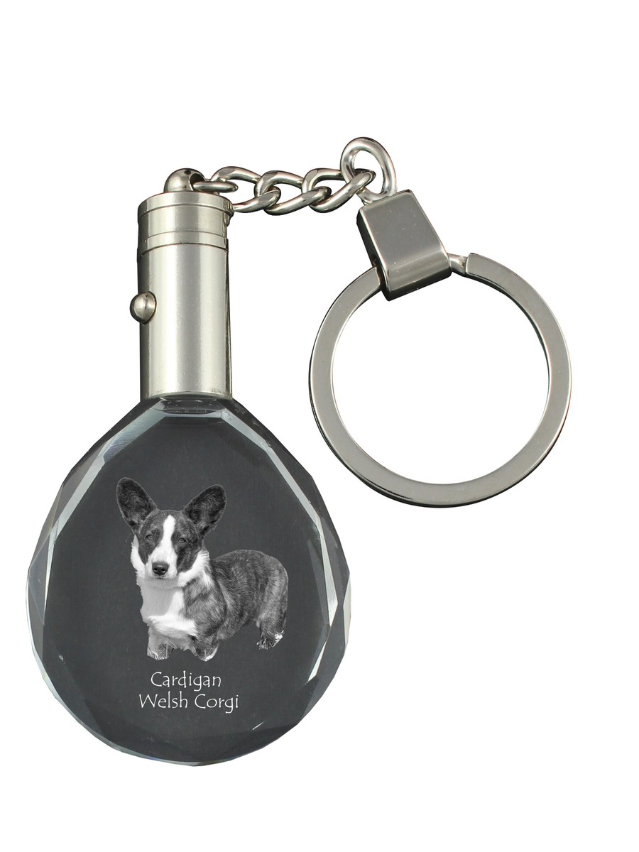 Cardigan Welsh Corgi I pendant with a photo of a dog, crystal