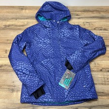 Nwt Sims -sz M Women's Purple & Teal Fine Zip-up Snowboarding Blur Jacket Coat
