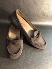 Vionic Brown Suede Slip On Comfort Flats Shoes Size 6.5