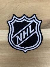 NHL LOGO - BLACK/WHITE - NATIONAL HOCKEY LEAGUE - Embroidered Iron-On Patch 3”
