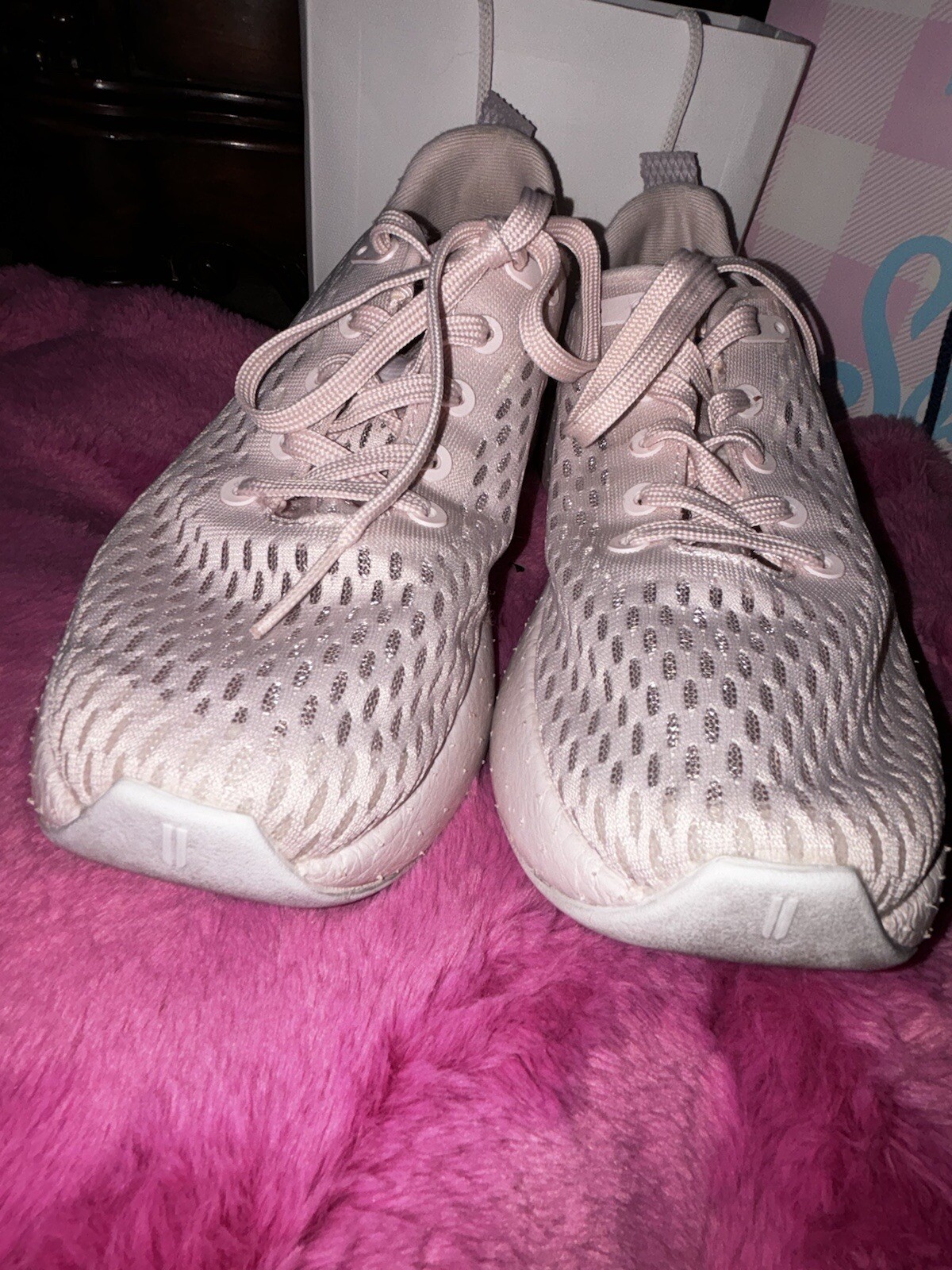 NoBull Women's Baby Pink Beige Journey Sneakers Size 8