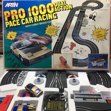 Vtg Artin Pro 1000 Dual Action Pace Race Car Racing Track in Box TESTED