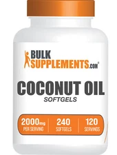 BulkSupplements Coconut Oil Softgels - 2g per Serving
