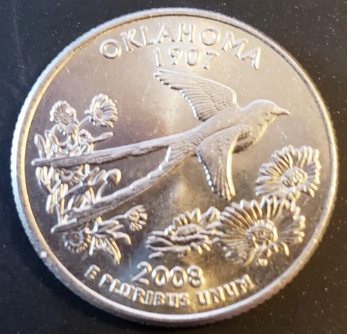 2008-D 50 State Quarters Oklahoma — photo from the most recent tracked eBay sale