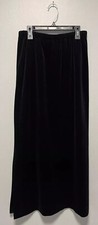VTG Koret Velvet Black Maxi Skirt Pull On Y2K Whimsigoth 10 Petite Fits S/M