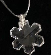 Swarovski 6707 Little Star SNOWFLAKE PENDANT Sterling 925 AU Over 1  