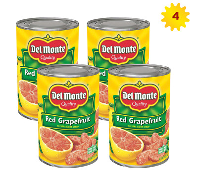 Del Monte Red Grapefruit Sections in Light Syrup 15 oz x 4 Cans