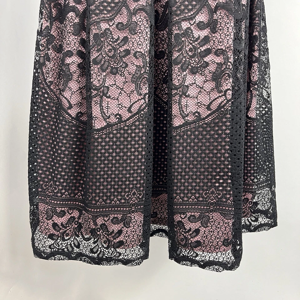 Vestido Danny & Nicole para mujer talla 6 sin mangas hasta la rodilla línea A de encaje Foto 4 de 4