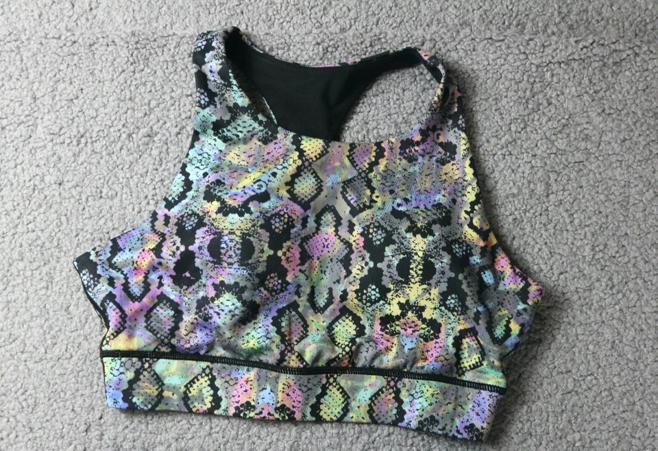 Комплект леггинсов Yelete женские маленькие со змеиным принтом радужный бюстгальтер леггинсы спортивная спина - Изображение 2 из 4