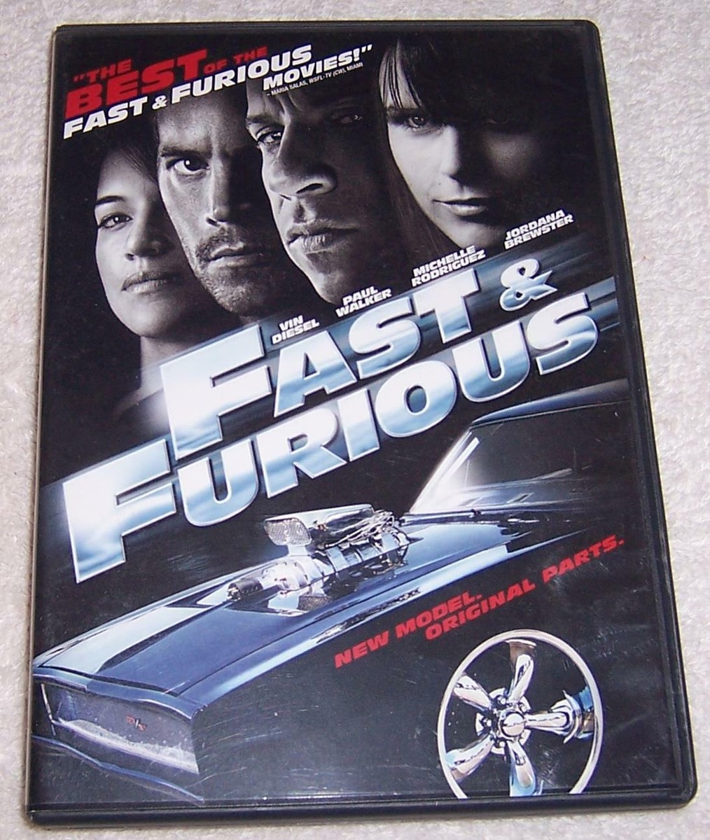Fast & Furious DVD Vin Diesel Paul Walker Michelle Rodriguez
