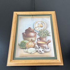 Vintage Rob Pohl Decoupage 3D Cooking Scene Framed Picture 