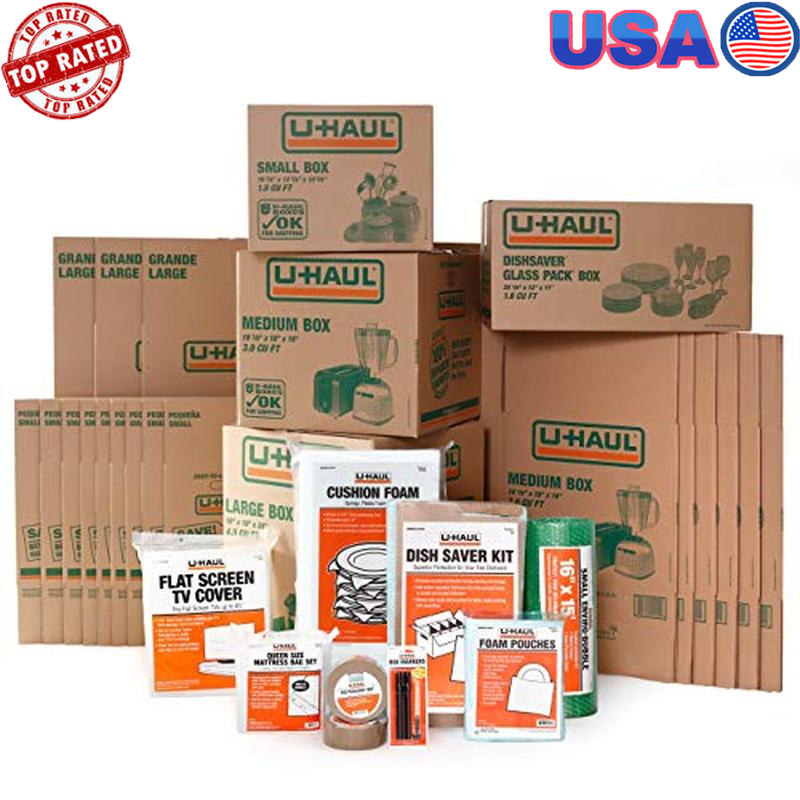 Moving Kit 21 Boxes Packing Tape Mattress Bag TV Cover Foam Pouches Supplies New