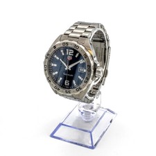 Tag Heuer Formula 1 Blue Dial Date Rotating Bezel 6.75" Mens Watch #WB5997-5