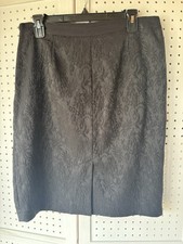 Jupe crayon élégante en laine mélangée - marron foncé