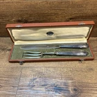 A La Boucle Dor Botbol Sterling Silver Plate  Fork And Knife  Carving Set In Box