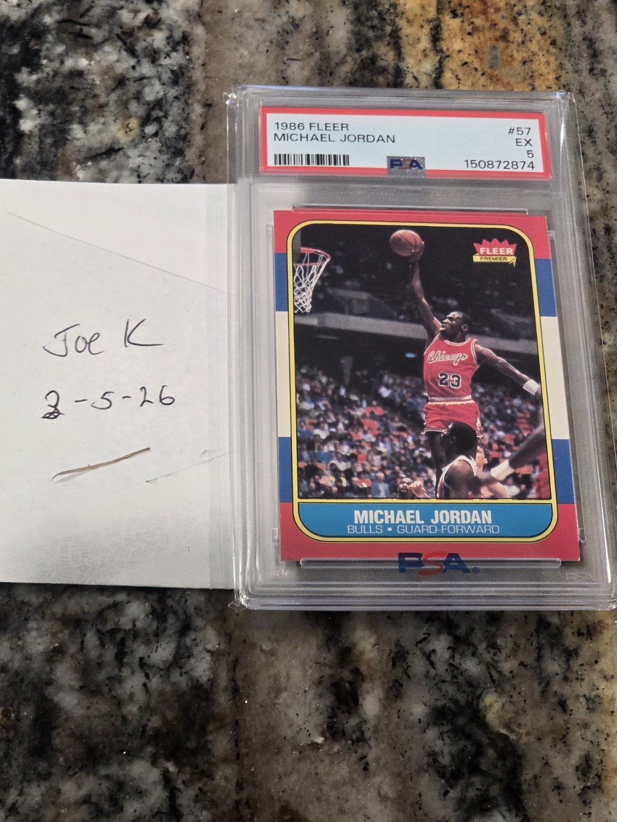 1986 Fleer Michael Jordan Rookie RC #57 PSA 5 EX  Centered & Eye Appeal Goat