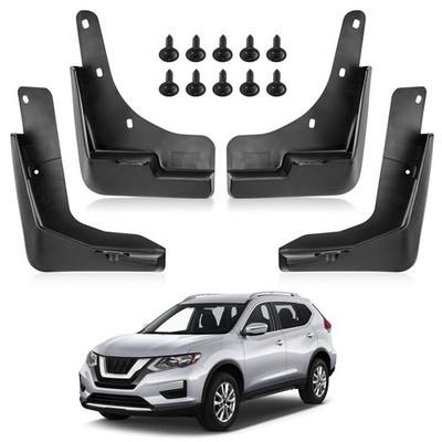Full Set of 4 Mud Flaps Fits Nissan Rogue 2014-2020 and X-Trail 2014-2021 2.5L