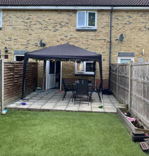 3x3m Pop Up Gazebo Garden Marquee Party Tent Canopy Height Adjustable + Bag