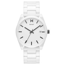 MVMT ELEMENT 28000121 WHITE DIAL & CERAMIC BRACELET QUARTZ 43MM MENS WATCH