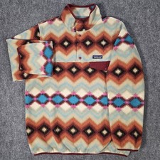 Patagonia Synchilla Snap T Fleece Womens Large Aztec Timber Twist Southwestern
