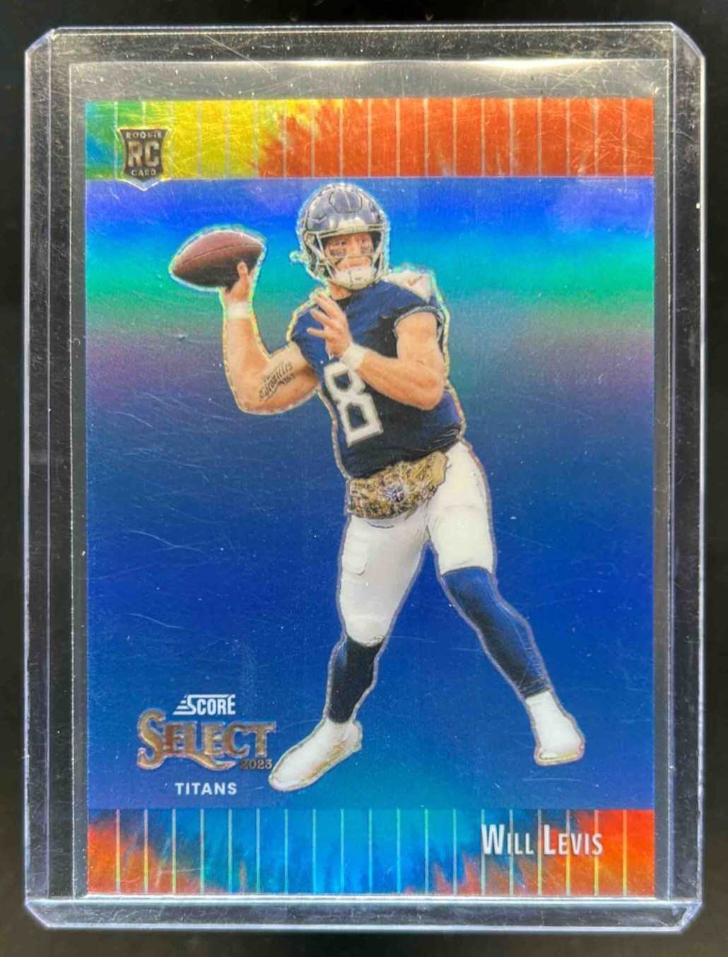 2023 Select Will Levis Score Throwback RC Tie Dye Prizm #/25 Titans