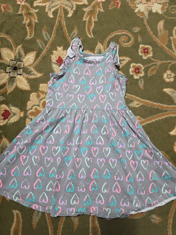 Girls Sz 5 Glittery Heart Themed Sundress