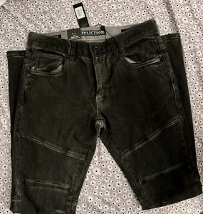 Affliction Gage Gray Faded Distressed Stretch Denim Jean Mens 30x34 New!!
