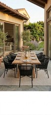 BOGART ROPE CARVER GARDEN BLACK SET OF 8 CHAIRS Outdoor Brand NEW  RRP £4400