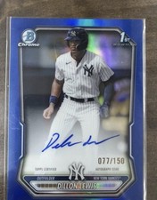 2026 Bowman Chrome Dillon Lewis 1st True Blue Refractor Auto /150