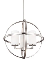Bellevue SGCH73916 Kenney 3 Light 19"W Pillar Candle Globe - Nickel