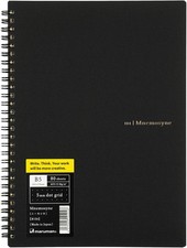 Maruman Mnemosyne Dot Grid Notebook- B5, 9.92" x 7.05" Dotted , Black