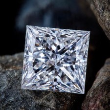 2 Ct Natural white color Diamond Loose Princess Cut VVS1 Grade Gemstone .