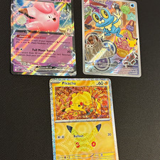 Nintendo Pokemon TCG SV 151 3-Card Holo Foil Lot Lillie's Clefairy ex 076/217