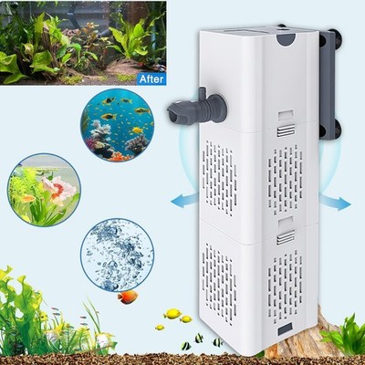 Leise Aquarium Innenfilter 500L/H Aquarienfilter Wasserpump Belüftung Wave Maker