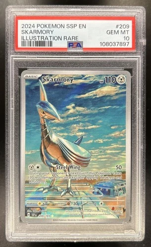 2024 Pokemon Surging Sparks Skarmory Illustration Rare #209/191 PSA 10 GEM MINT