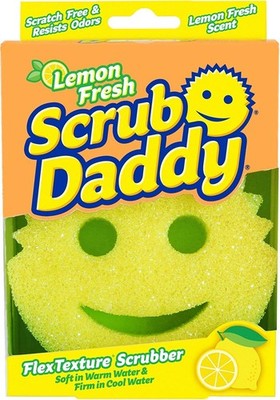 Scrub Daddy Sponge - Lemon Fresh Scent - 1 Count (Pack of 1), Yellow 