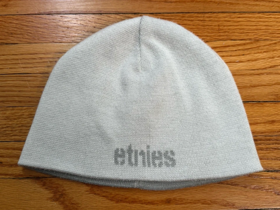 Винтажный 90-х годов Y2K Etnies скейтбординга Skater зимний череп крышка Beanie шляпа гранж - Изображение 3 из 4