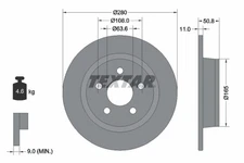 Textar 92326403 Brake Disc for Ford