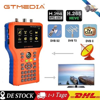 GTMEDIA V8 Finder Pro 2 Combo Signalfinder 4,3 Zoll LCD Sat Messgerät DVB-S2X T2