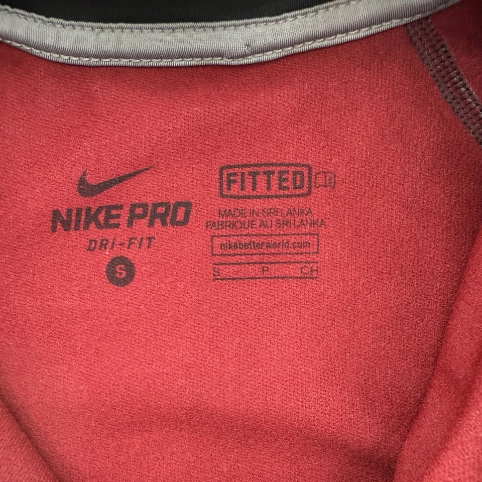 Nike Pro Dri FIT Max Men's S Small Fitted Long Sleeve Compression Shirt Gray - Image 2 of 4