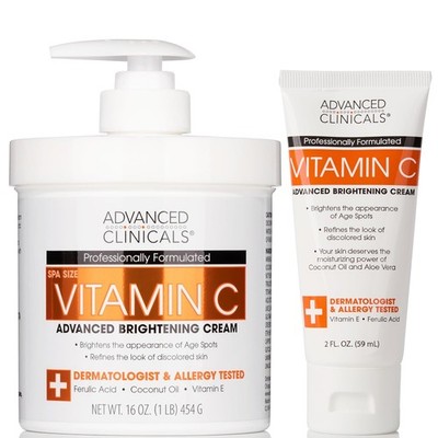 Advanced Clinicals Vitamin C Cream Visibly Brightening Body Lotion | Vitamin C M