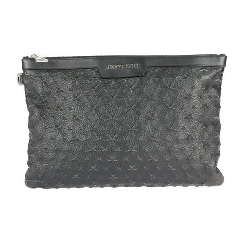 JIMMY CHOO Derek Second Bag DEREK EMG leather Black Star Studs Embossed